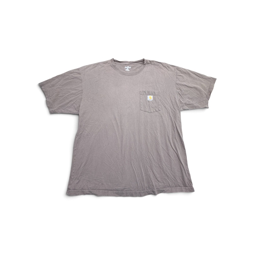 Carhartt Mens XL Faded Brown Short Sleeve Pocket T-Shirt Workwear Cotton Tee